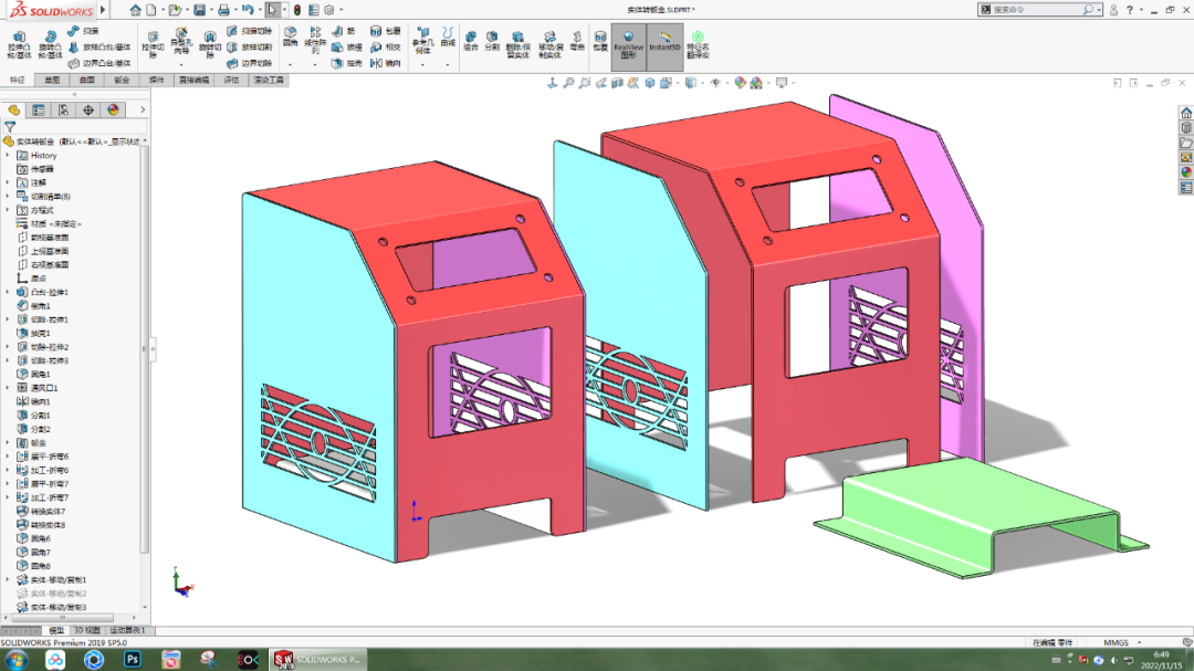 用SolidWorks把立方體轉(zhuǎn)換成鈑金機(jī)箱1.png