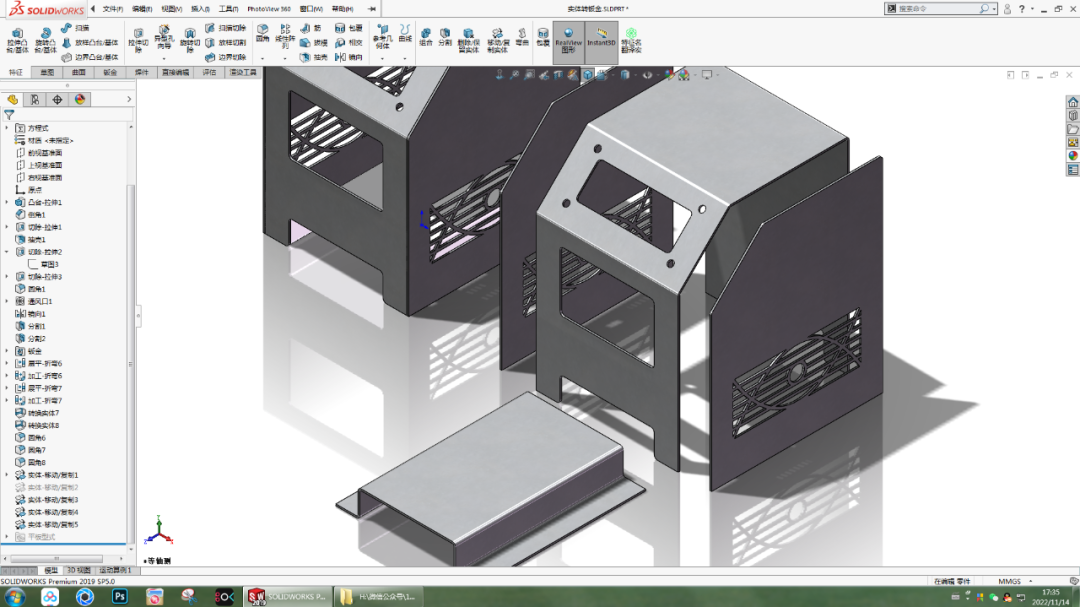 用SolidWorks把立方體轉(zhuǎn)換成鈑金機(jī)箱3.png