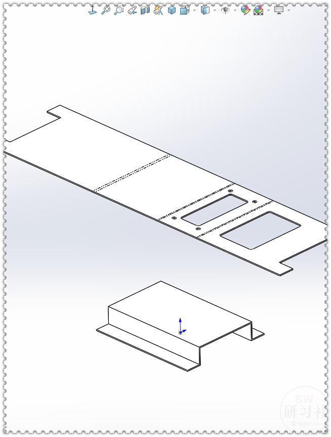 用SolidWorks把立方體轉(zhuǎn)換成鈑金機(jī)箱26.png