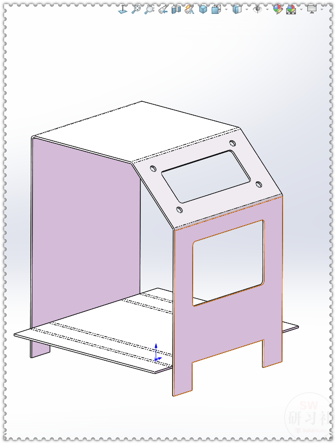 用SolidWorks把立方體轉(zhuǎn)換成鈑金機(jī)箱28.png